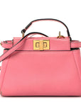 Shiny Nappa Micro Peekaboo Iconic Satchel  Rosa Fluo