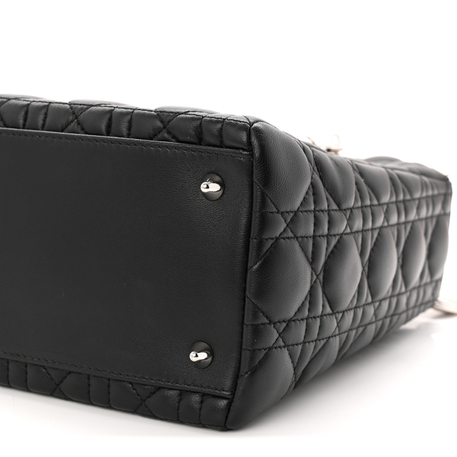 Lambskin Cannage Medium Lady D1OR Black