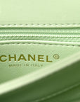 Lambskin Quilted Small Trendy CC Flap Dual Handle Bag Light Green