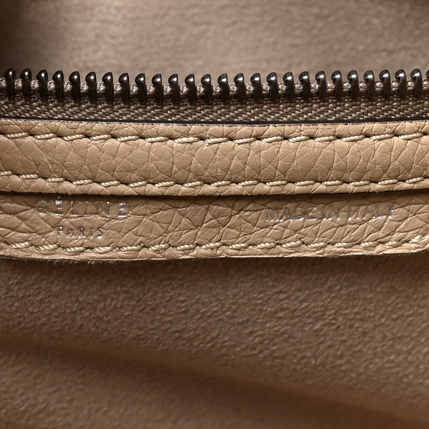 Drummed Calfskin Micro Luggage Dune