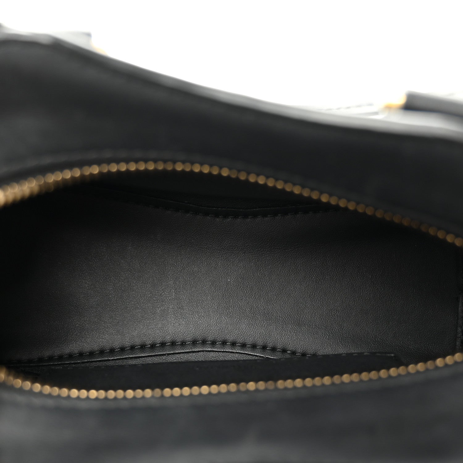 Smooth Calfskin Neo Classic Brass Hardware Nano City Crossbody Black