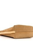 Suede Shearling Triomphe Medium Cabas Anais Natural
