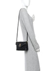 Calfskin Y Quilted Monogram Toy Loulou Crossbody Bag Black