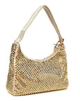 Satin Crystal Mini Re-Edition 2000 Bag Platino
