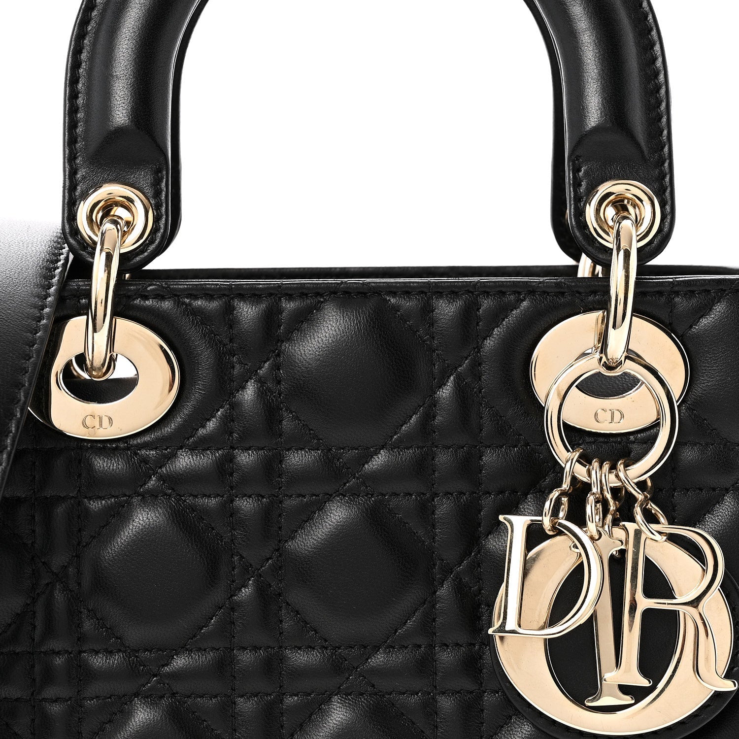 Lambskin Cannage Small My ABCD1OR Lady D1OR Black