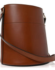Satinated Calfskin Maillon Triomphe Bucket Bag Tan