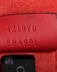 GG Supreme Monogram Suede Mini Dionysus Shoulder Bag Beige Ebony Vulcanic Red