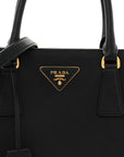 Saffiano Small Galleria Double Zip Tote Black
