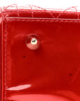Patent Cannage Stitched Medium Lady D1OR Red