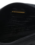 Tessuto Nylon Stitched Shoulder Bag Black