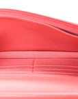 Lambskin Quilted Wallet On Chain WOC Pink