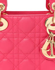 Lambskin Cannage Mini Lady D1OR Pink