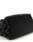 Calfskin Tweed Cannage Medium Toujours Black White