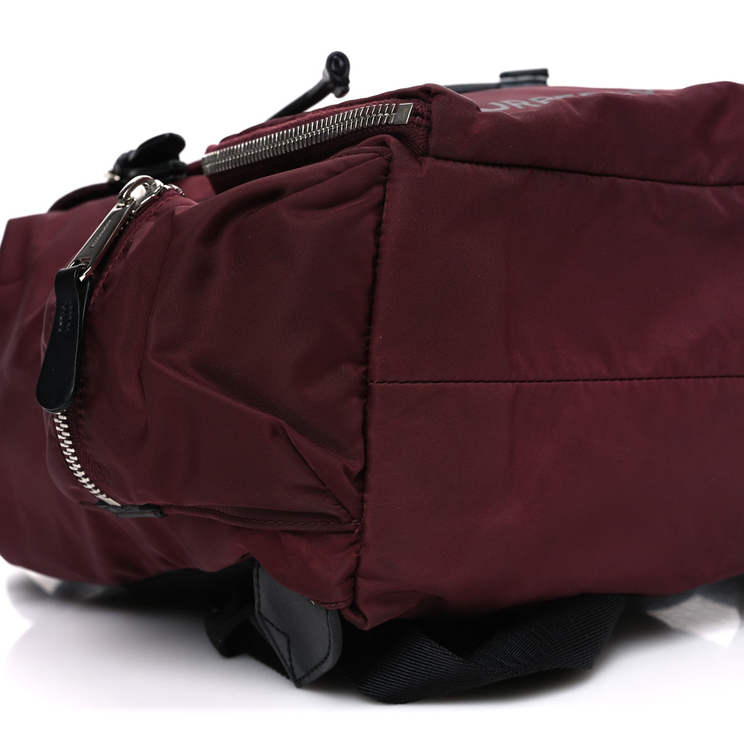 Nylon Medium Rucksack Backpack Burgundy Red