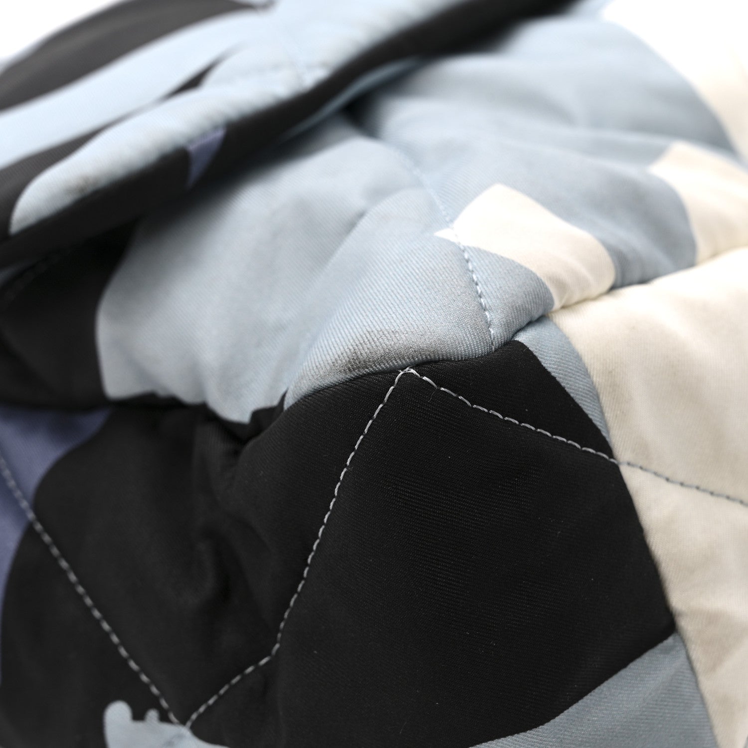 Silk Maxi Scarf CHNL 19 Flap Black Blue White