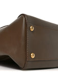 Vitello Morgan Snakeskin Medium Peekaboo Iconic Satchel Foresta