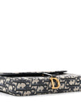 Oblique Saddle Chain Pouch Blue