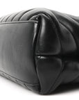 Calfskin Y Quilted Monogram Small Loulou Chain Satchel Black