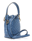 Vitello Liberty F is FNDI FF 1974 Embossed Mini Mon Tresor Bucket Bag Nebula