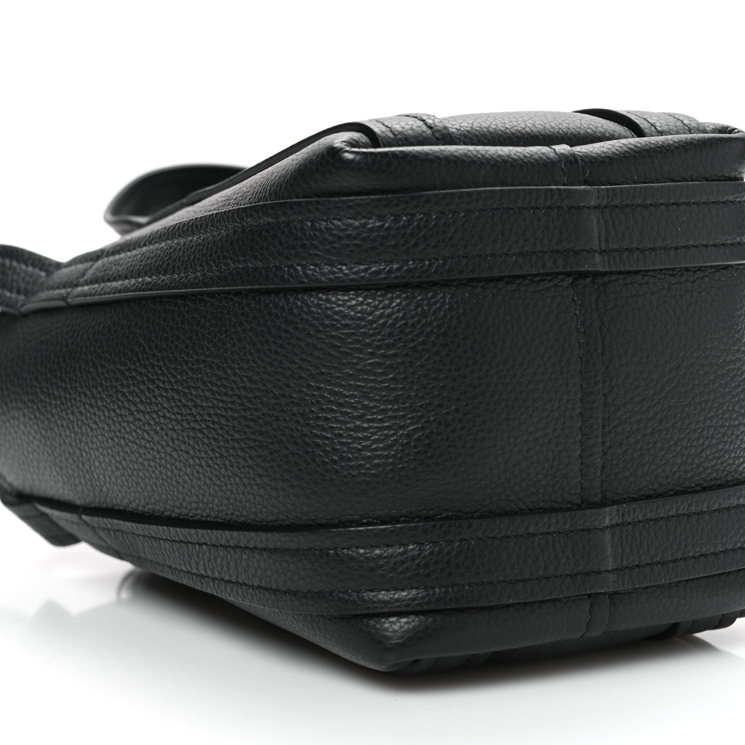 Grained Calfskin Mini 2.0 Everyday North South Shoulder Tote Bag Black