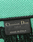 Canvas Embroidered Medium Miss D1OR Graffiti Book Tote Green Blue