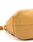 Mellow Nappa Donut Chain Large Flamenco Knot Clutch Sahara