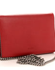 Calfskin Mini Dionysus Chain Wallet Hibiscus Red