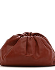 Smooth Butter Calf The Pouch Oversized Clutch Bordeaux