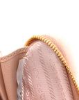 Saffiano Shearling Triangle Mini Pouch Orchidea