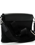 Re-Nylon Saffiano Triangle Shoulder Bag Black