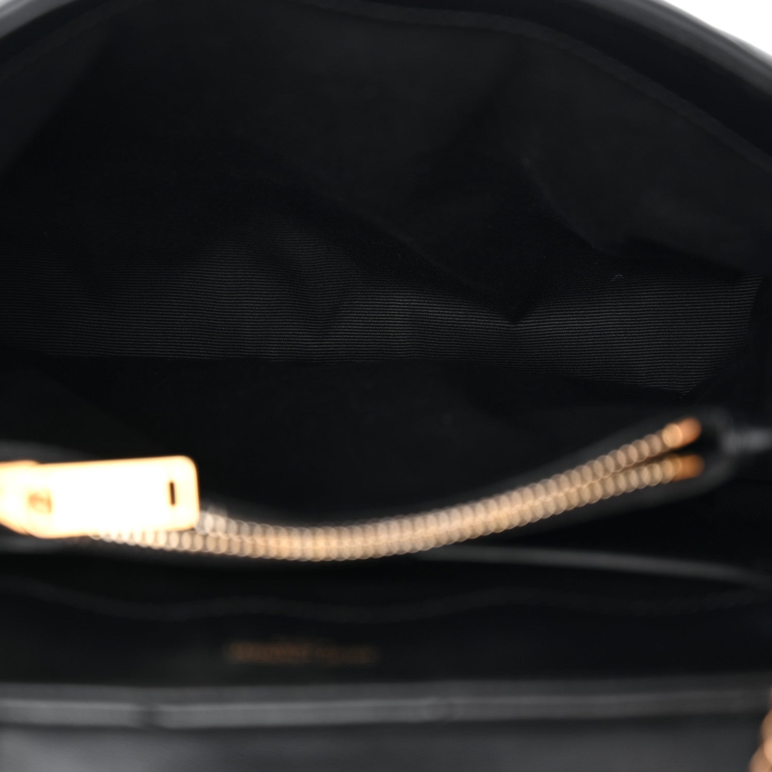 Calfskin Y Quilted Monogram Small Loulou Chain Satchel Black