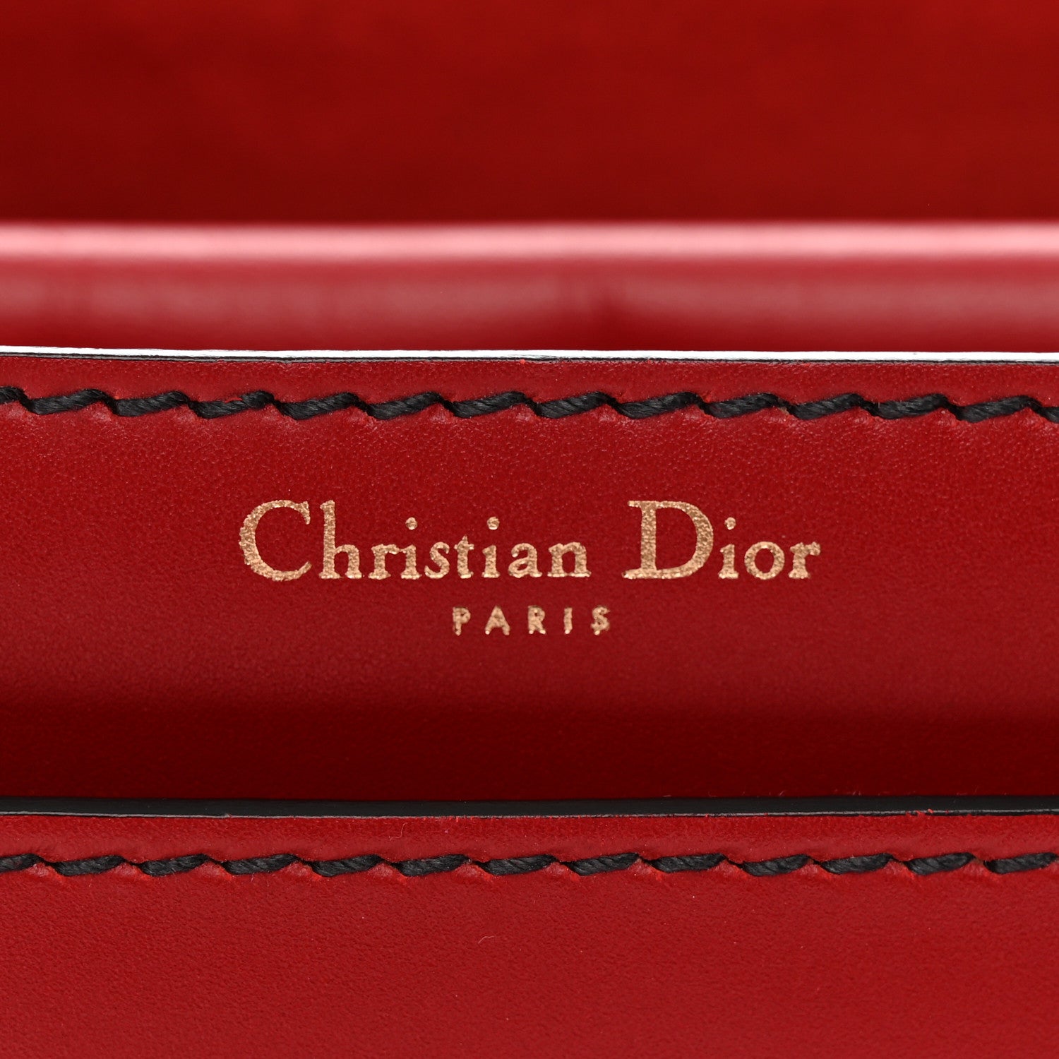 Calfskin J'AD1OR Chain Flap Bag Red