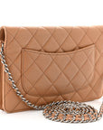 Caviar Quilted Wallet on Chain WOC Beige