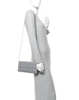 Lambskin Cannage Lady D1OR Convertible Clutch Grey