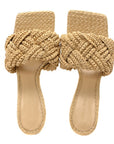 Raffia Intrecciato Lido Mule 90 Sandals 40 Cane Sugar