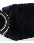 Shearling Cannage Medium Book Tote Deep Blue Natural