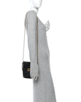 Calfskin Matelasse Mini GG Marmont 2.0 Bucket Bag Black
