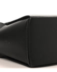 Grained Calfskin Maxi Intrecciato Medium Arco Tote Black