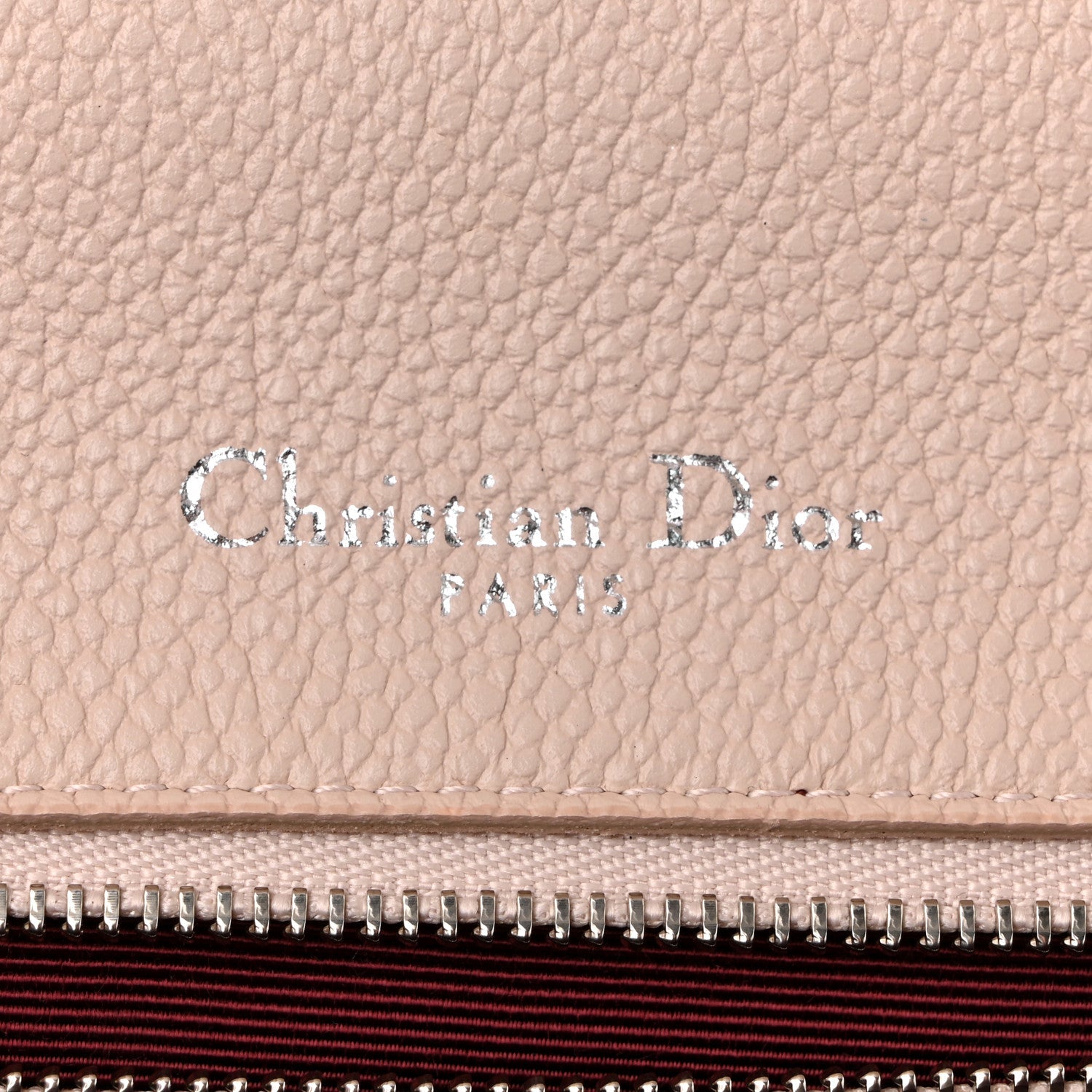 Grained Calfskin Medium D1ORama Flap Bag Nude
