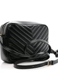 Calfskin Matelasse Monogram Lou Camera Bag Black