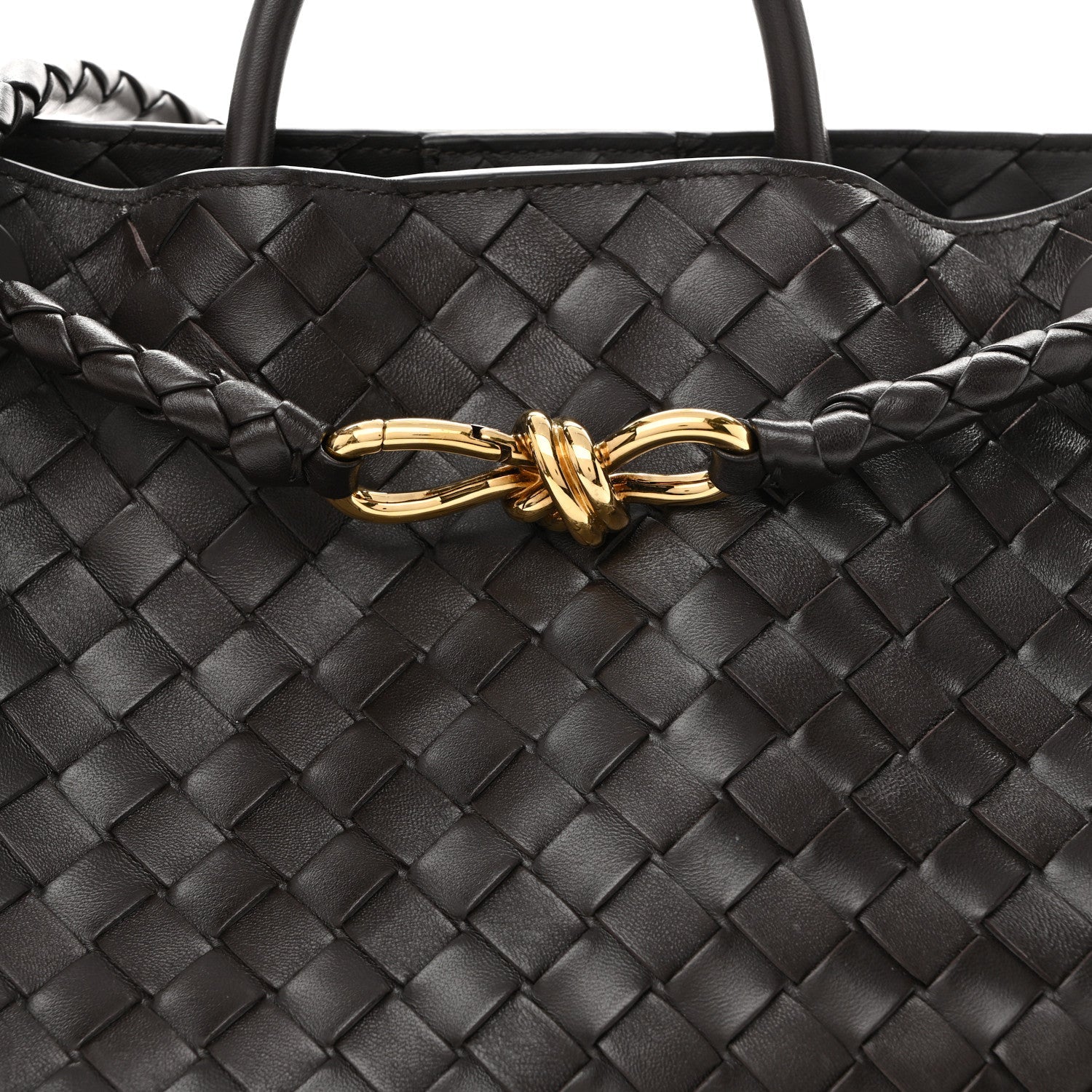 Nappa Intrecciato Medium Andiamo Shoulder Bag Fondant