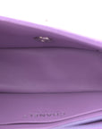 Lambskin Quilted Mini Rectangular Flap Purple
