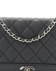 Caviar Quilted Vintage Mademoiselle Wallet On Chain WOC Black