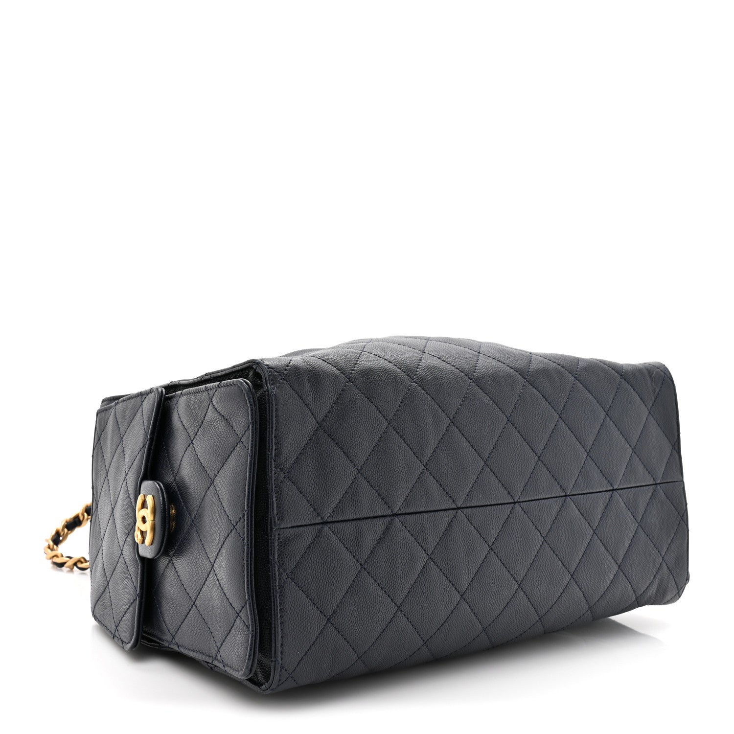 Caviar Quilted Medium CHNL 25 Handbag Dark Navy