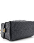 Caviar Quilted Medium CHNL 25 Handbag Dark Navy