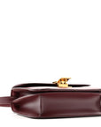 Liege Calfskin Teen Classic Box Flap Bag Burgundy