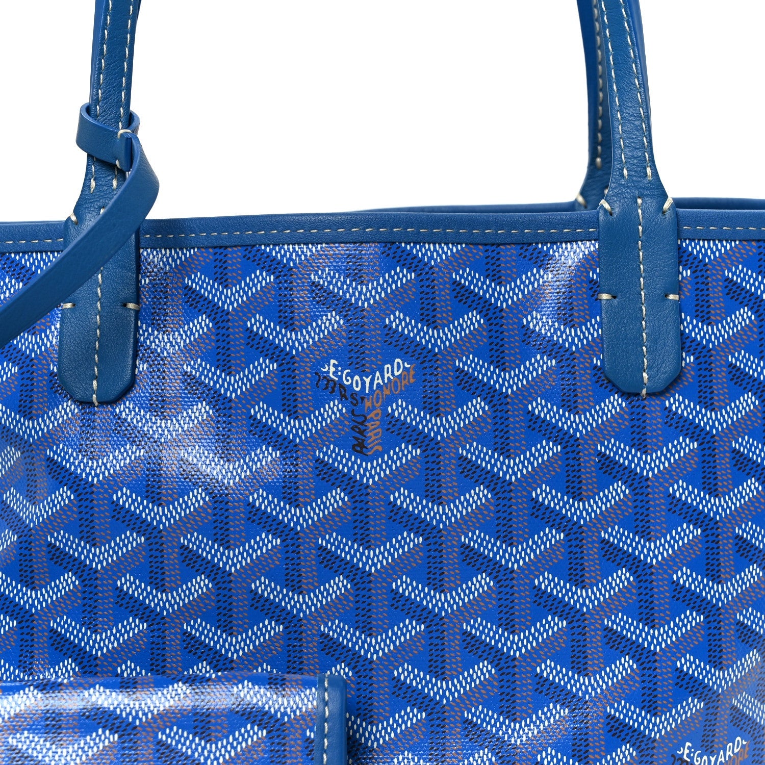 Goyardine Reversible Mini Anjou Sky Blue