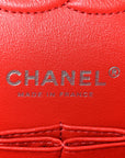 Caviar Quilted Medium Double Flap Red