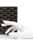 Goyardine Grenelle Passport Wallet Black Gold