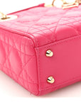 Lambskin Cannage Mini Lady D1OR Pink